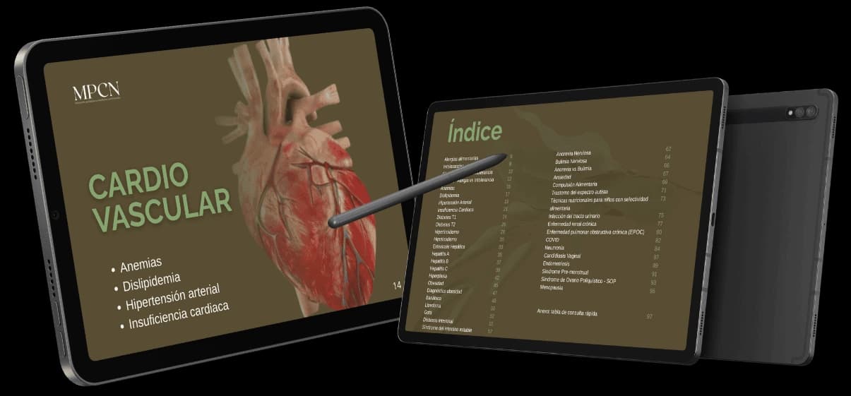 MPCN - Vista previa del contenido con índice y secciones de cardiología