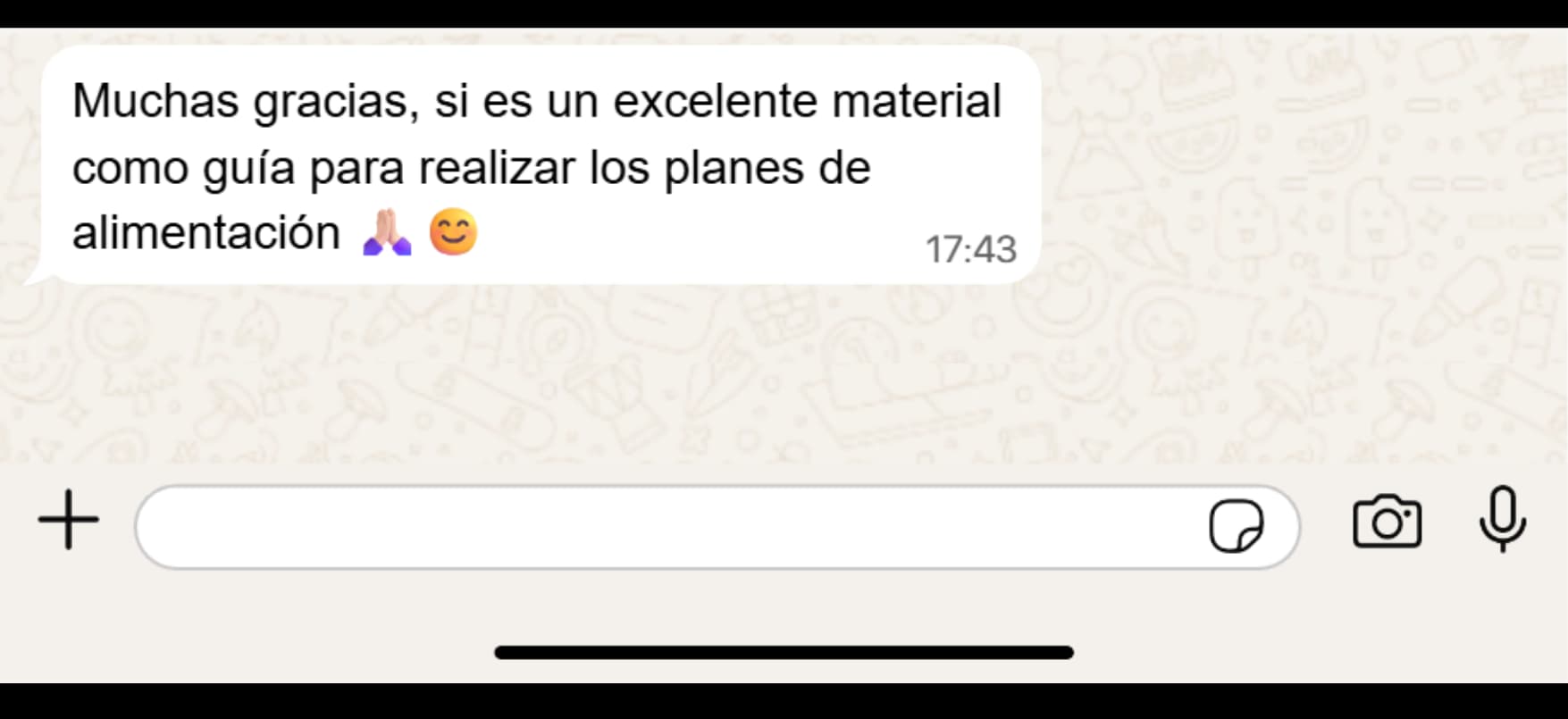 Testimonio: Excelente material como guía para realizar los planes de alimentación.