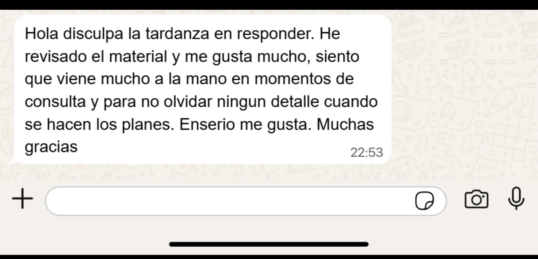 Testimonio: Me gusta mucho, viene mucho a la mano en momentos de consulta.